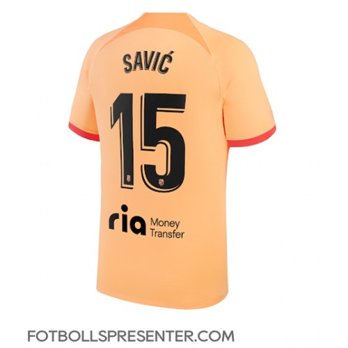 Atletico Madrid Stefan Savic #15 Tredje Matchtröja 2022-23 Kortärmad Atletico Madrid Stefan Savic #15 Tredje Matchtröja 2022-23 Kortärmad
